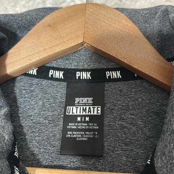 PINK Victoria Secret Quarter Zip Thumb Holes Medium Zip pullover - Picture 9 of 9